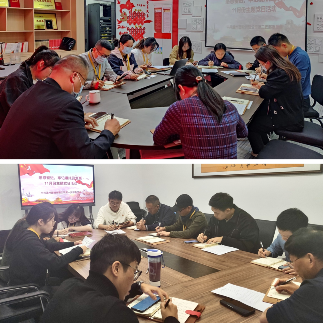 感恩奮進(jìn)，牢記囑托促發(fā)展丨面粉公司開展11月份主題黨日活動
